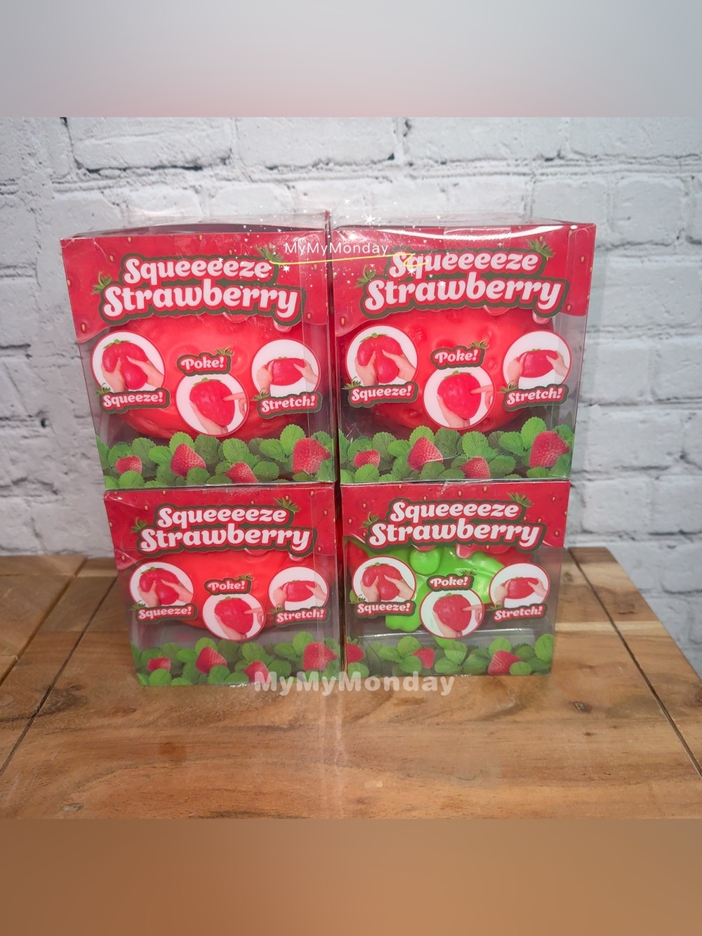 Sunny Days Jumbo Squeezy Strawberry Squishy Toy - Picture 4 of 8